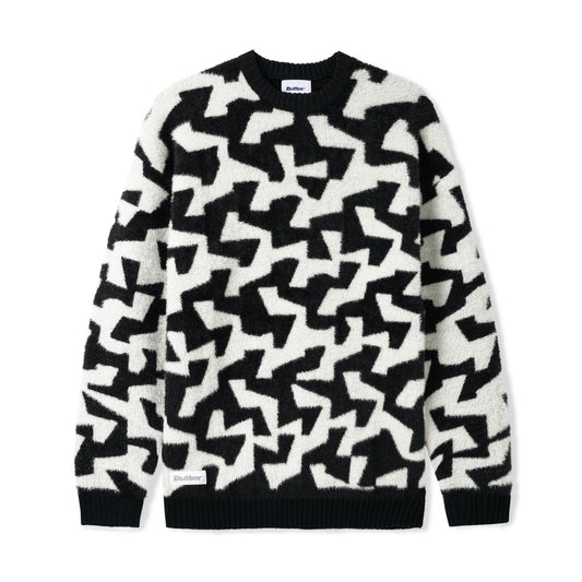 Butter Goods Mohair Knit Sweater - Black/White