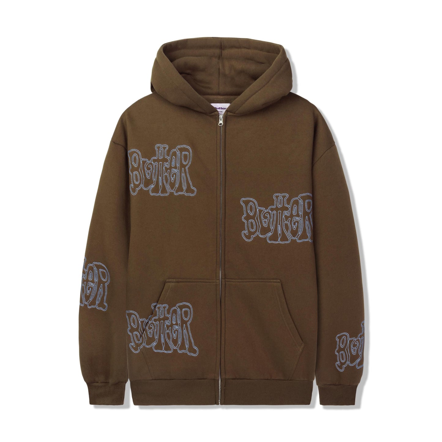 Butter Goods Tour Zip-Thru Hood - Chocolate