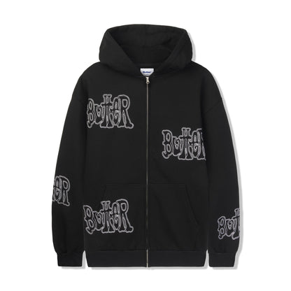 Butter Goods Tour Zip-Thru Hood - Black