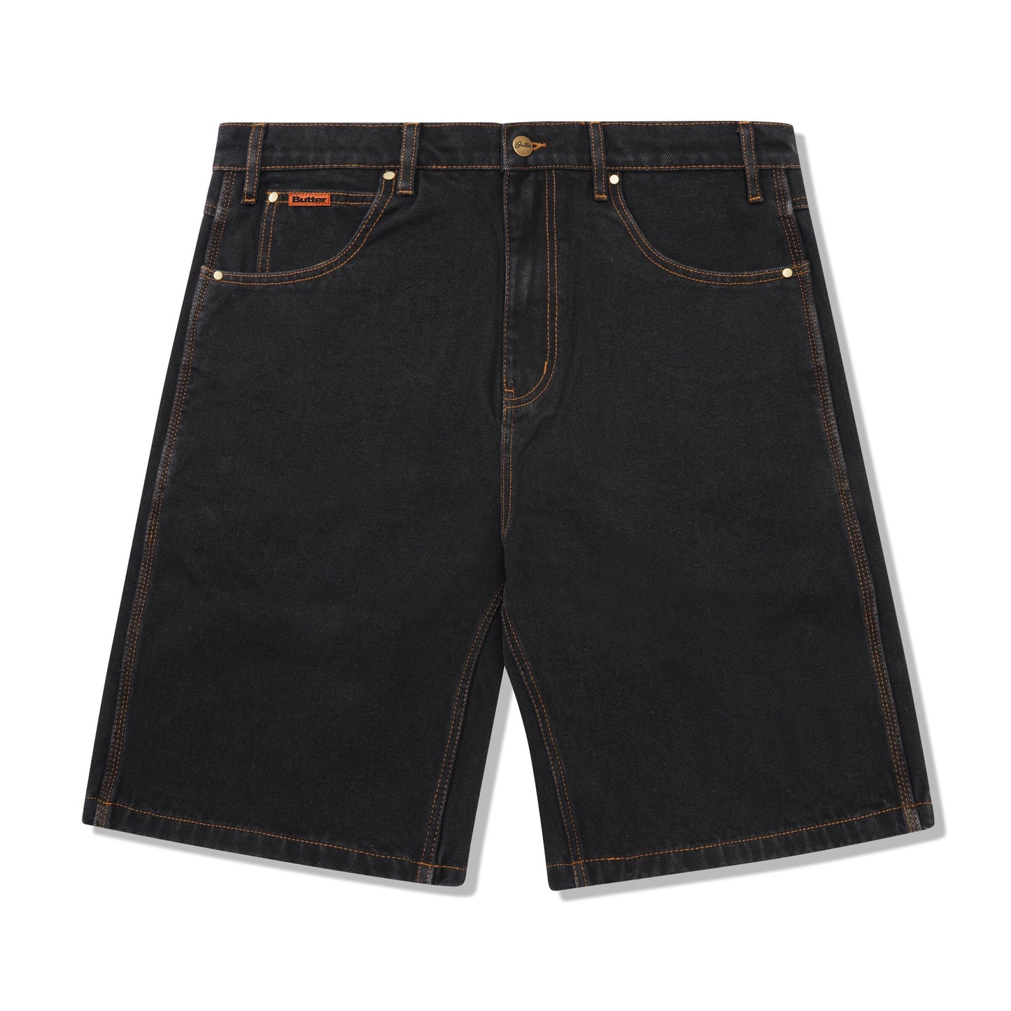 Butter Goods Baggy Denim Shorts - Washed Black