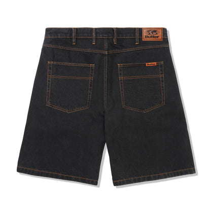 Butter Goods Baggy Denim Shorts - Washed Black