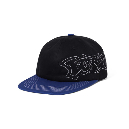 Butter Goods Yard 6 Panel Cap - Black / Royal Blue