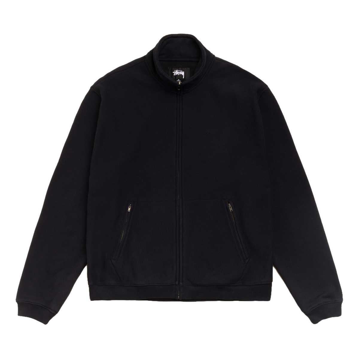 Stussy Zip Fleece Mock Neck - Black
