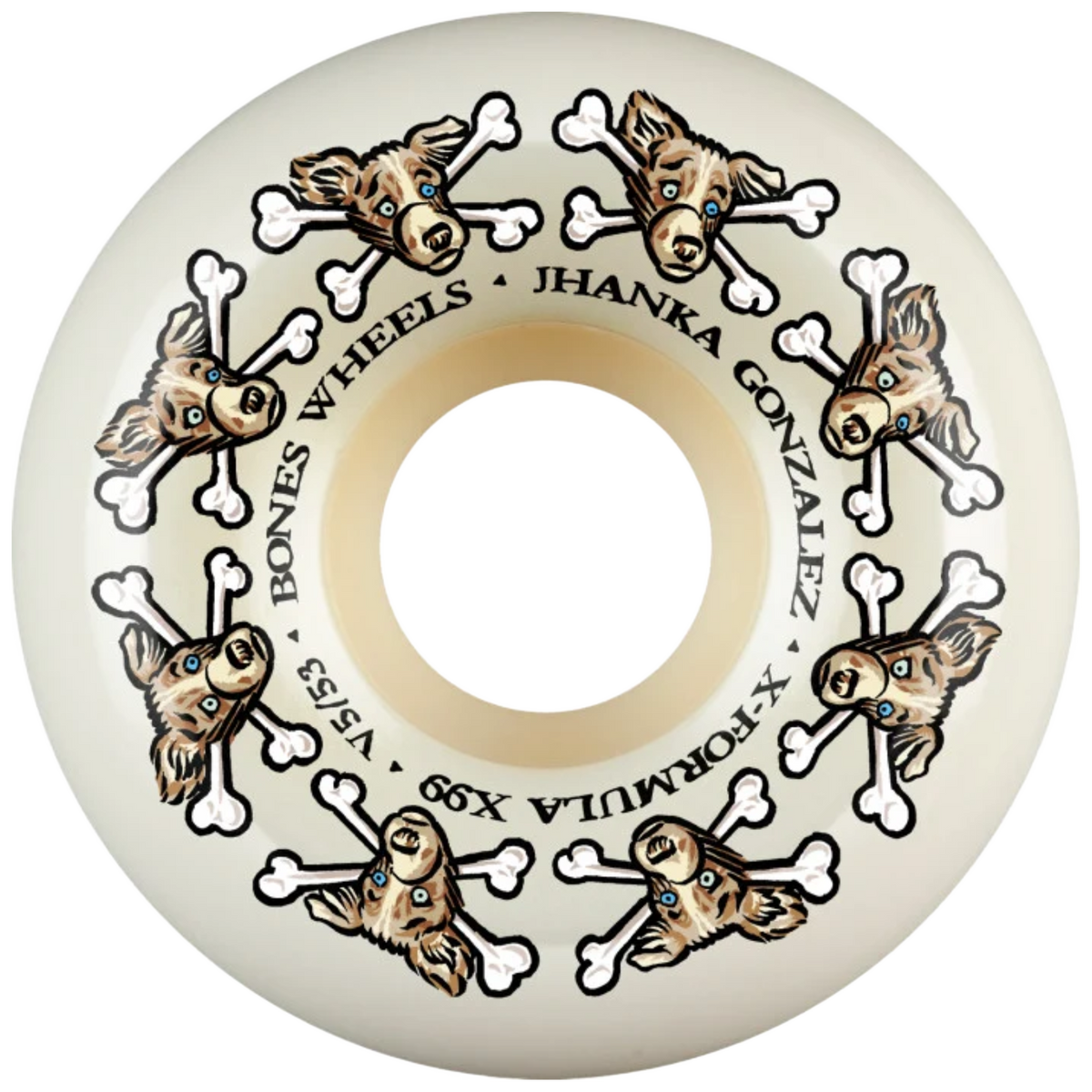 Bones X-Formula Jhanka Vato Dog Sidecuts Wheels - 99A 53MM V5