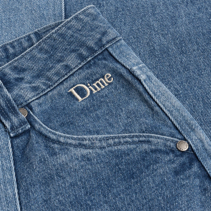 Dime Blocked Relaxed Denim Pants - Blue Washed