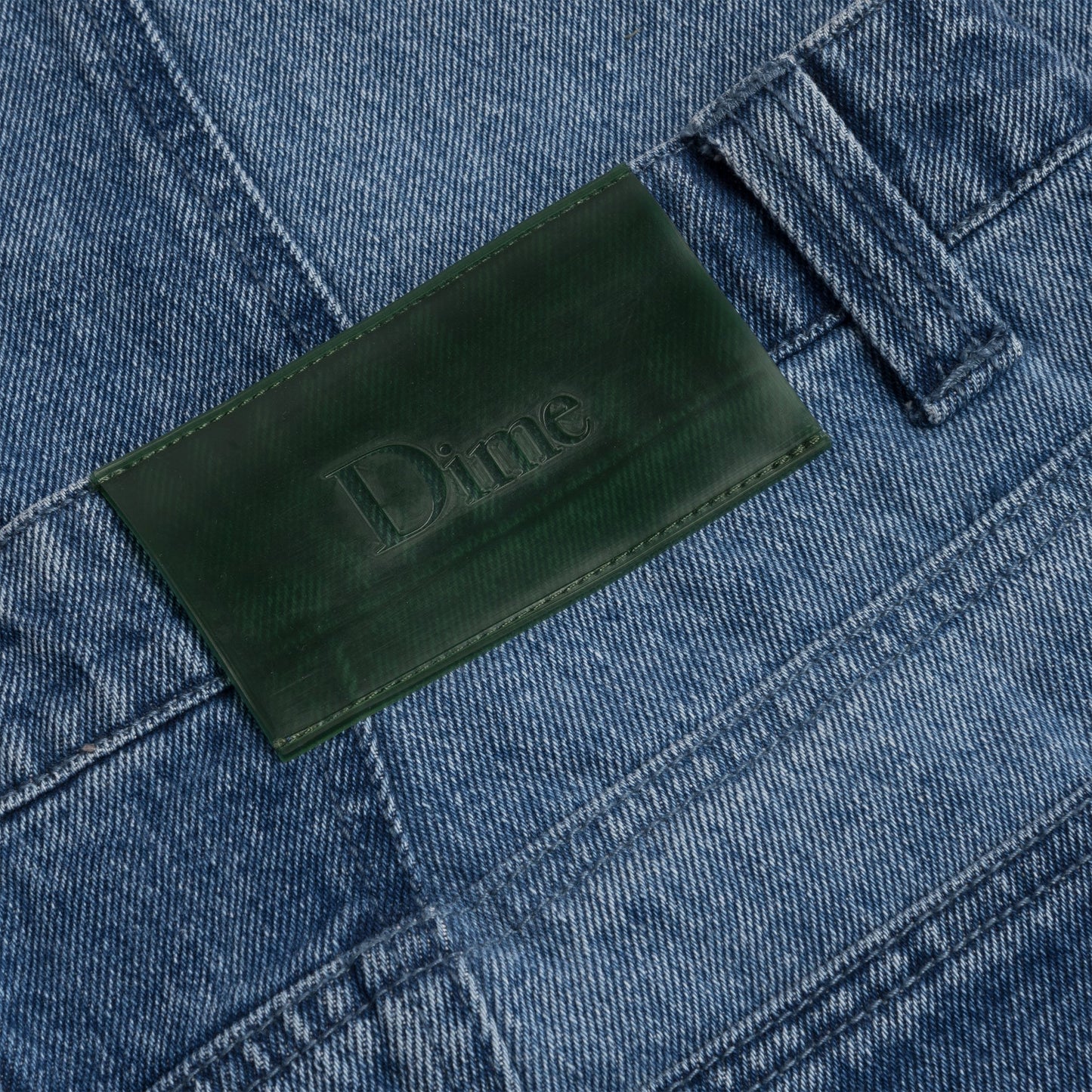 Dime Blocked Relaxed Denim Pants - Blue Washed