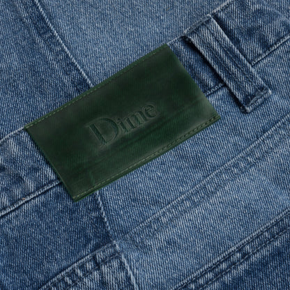 Dime Blocked Relaxed Denim Pants - Blue Washed