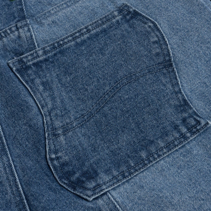 Dime Blocked Relaxed Denim Pants - Blue Washed