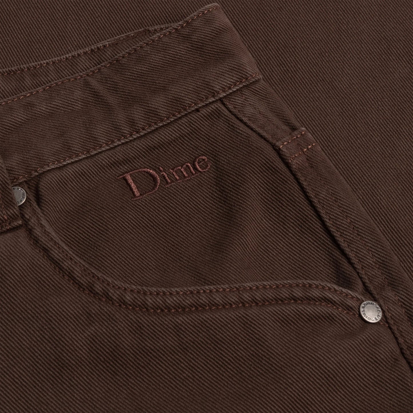 Dime Classic Baggy Denim Pants - Brown