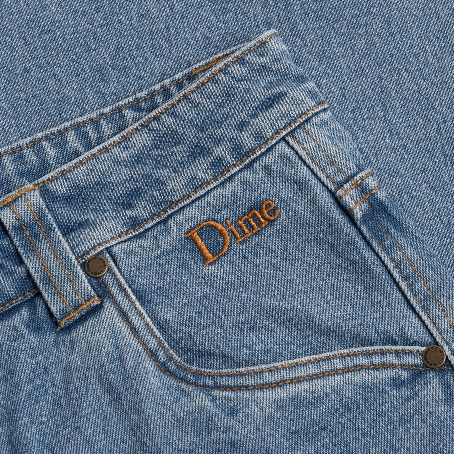 Dime Classic Relaxed Denim Pants - Blue Washed