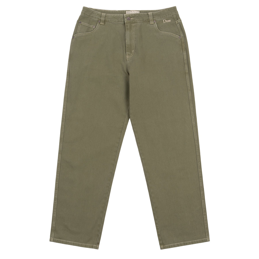 Dime Classic Relaxed Denim Pants - Green Washed