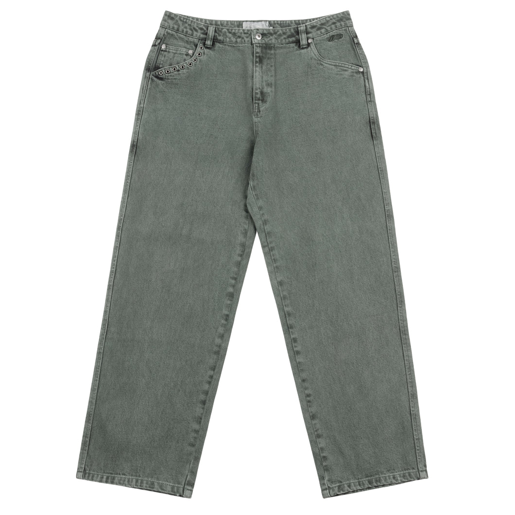 Dime Classic Relaxed Denim Pants - Faded Green