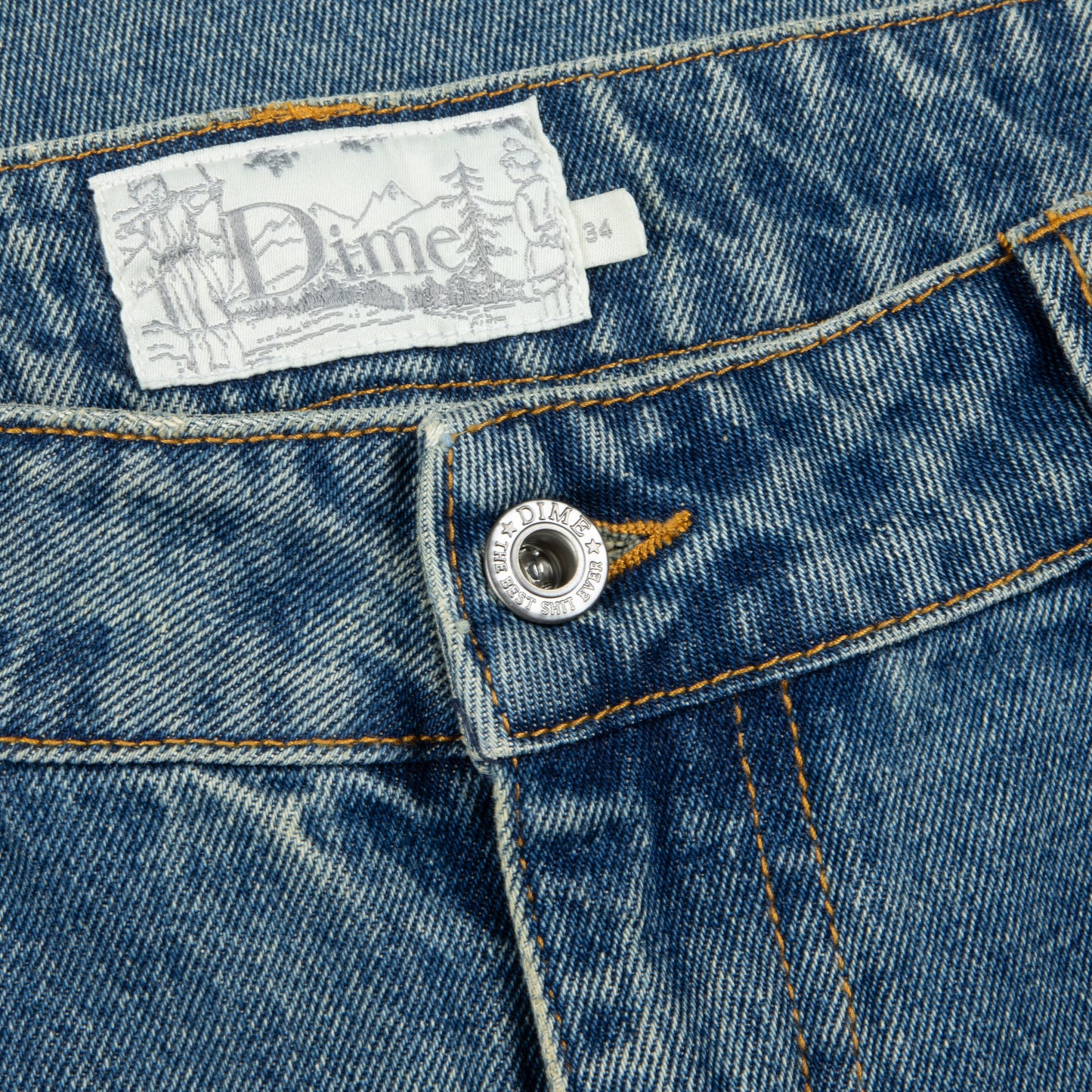 Dime Classic Relaxed Denim Pants - Sandblasted Indigo