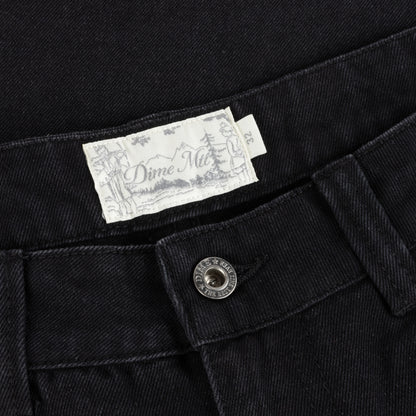 Dime Baggy Denim Pants - Black