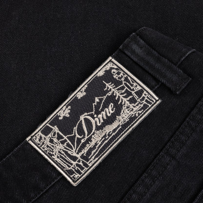 Dime Baggy Denim Pants - Black