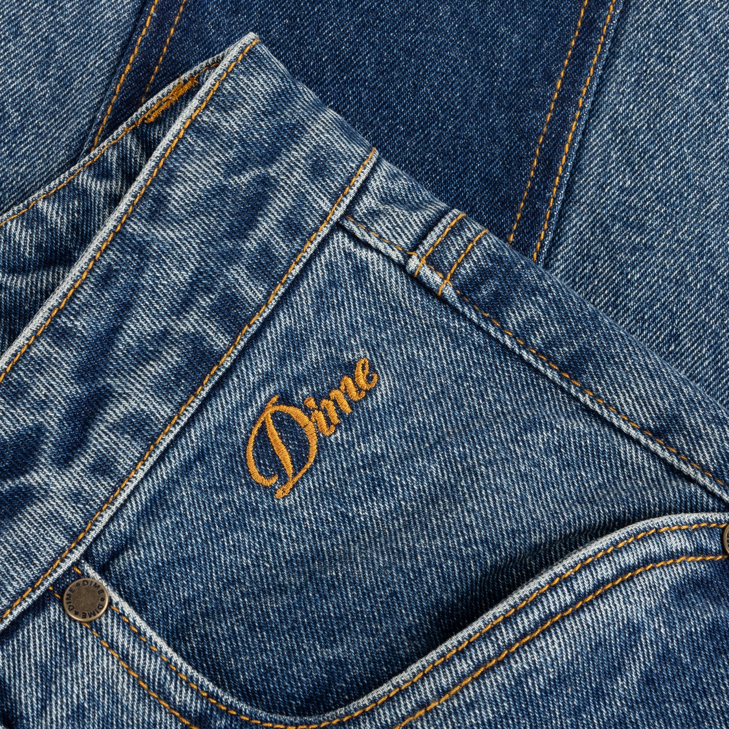 Dime Baggy Denim Pants - Knowtomatic Blue