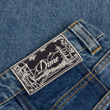 Dime Baggy Denim Pants - Knowtomatic Blue