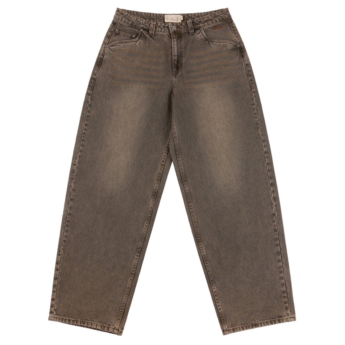 Dime Baggy Denim Pants - Sandblasted Brown