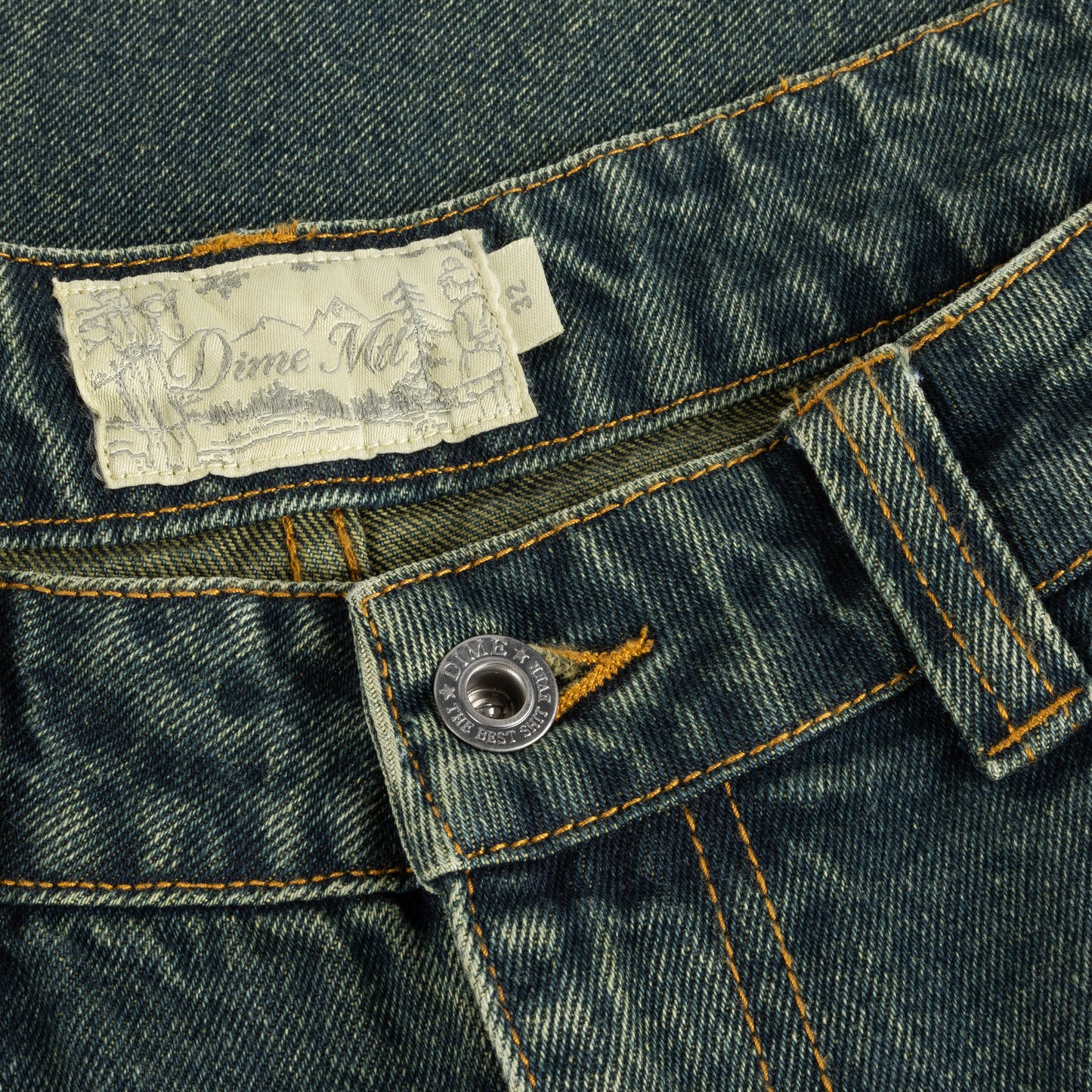Dime Baggy Denim Pants - Sandblasted Pine