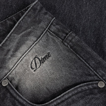 Dime Relaxed Denim Pants - Sandblasted Black