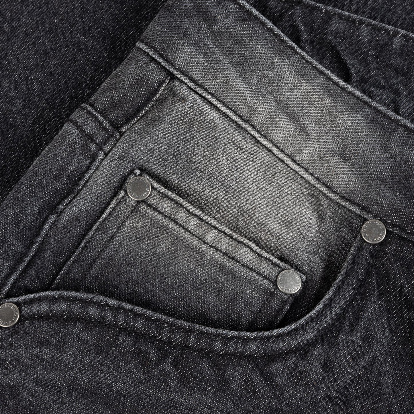 Dime Relaxed Denim Pants - Sandblasted Black