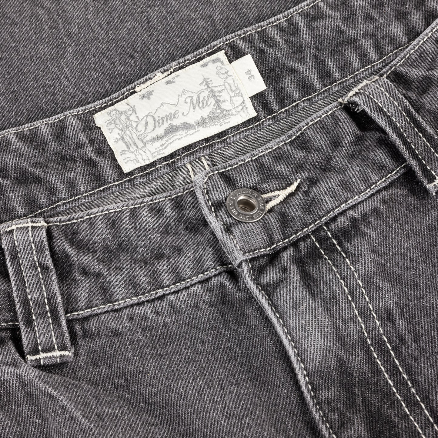 Dime Baggy Wink Denim Pants - Faded Black