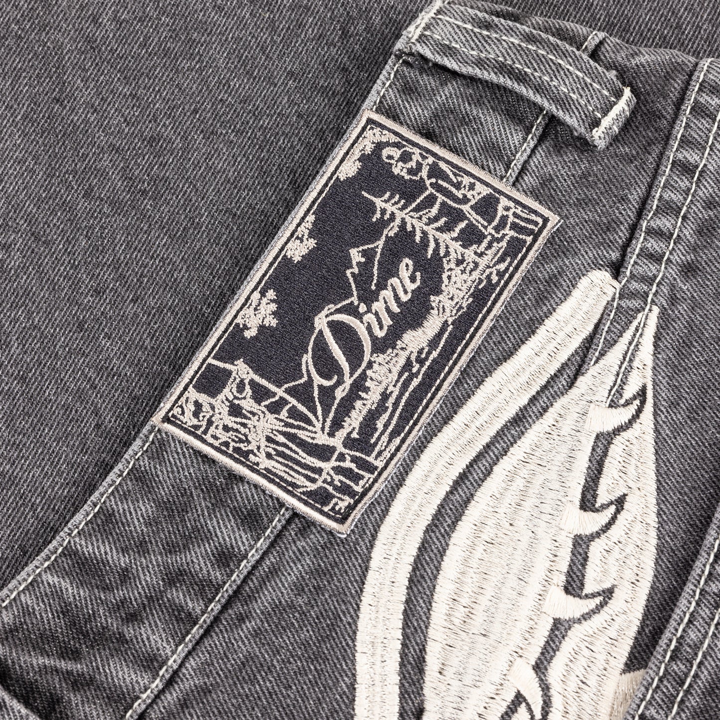 Dime Baggy Wink Denim Pants - Faded Black