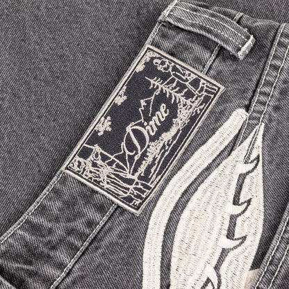 Dime Baggy Wink Denim Pants - Faded Black