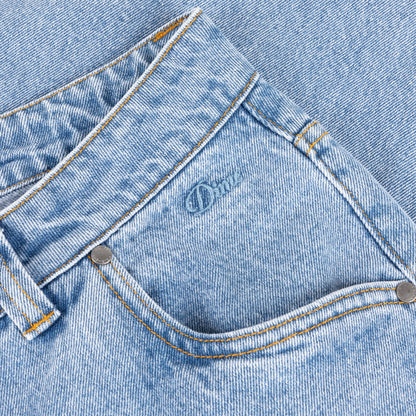 Dime Relaxed Denim Pants - Blue Washed