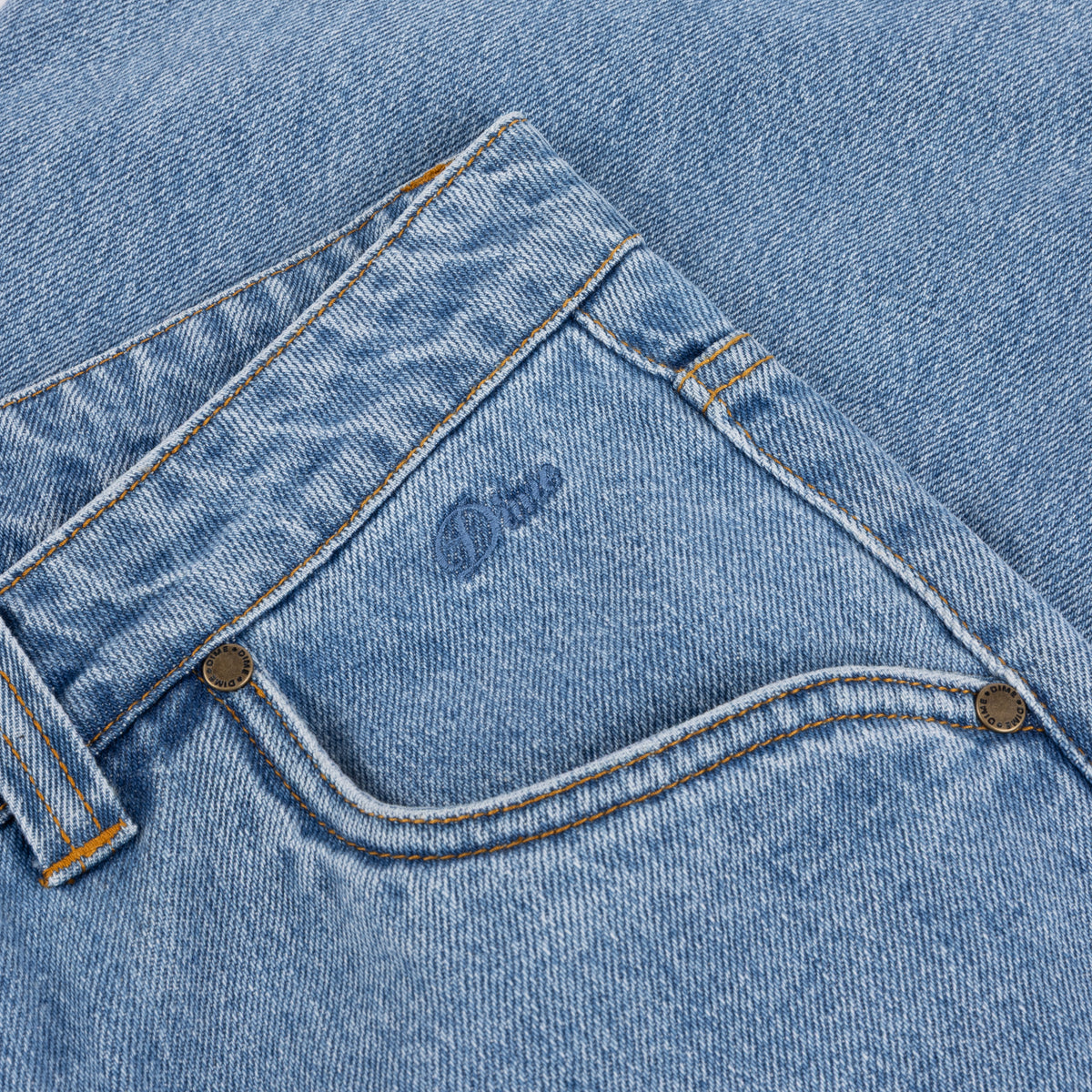 Dime Baggy Denim Pants - Premium Blue Washed