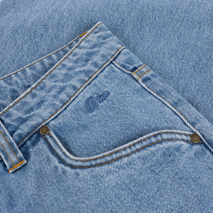 Dime Baggy Denim Pants - Premium Blue Washed