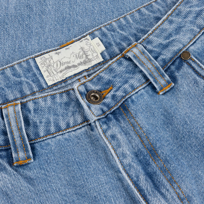 Dime Baggy Denim Pants - Premium Blue Washed
