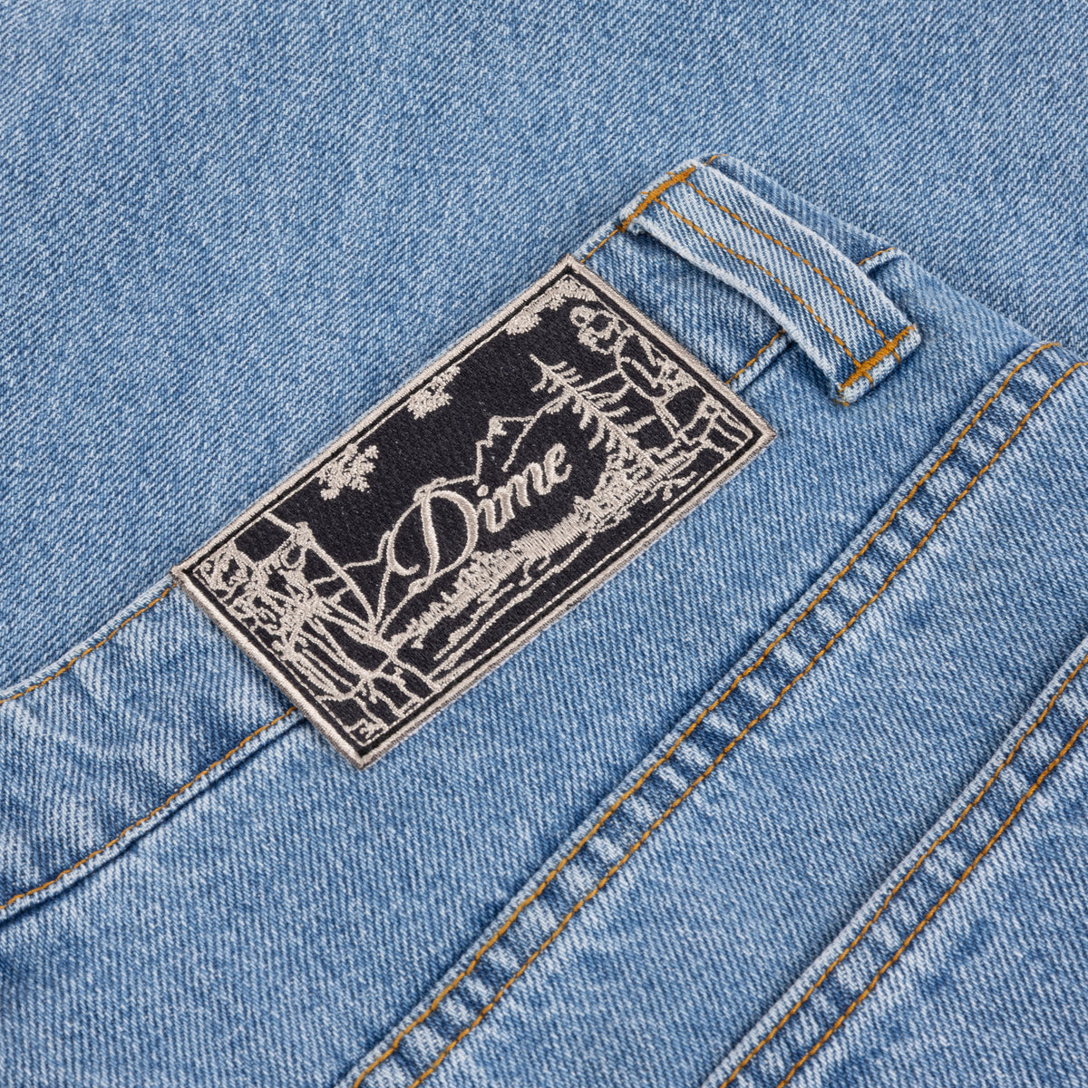 Dime Baggy Denim Pants - Premium Blue Washed