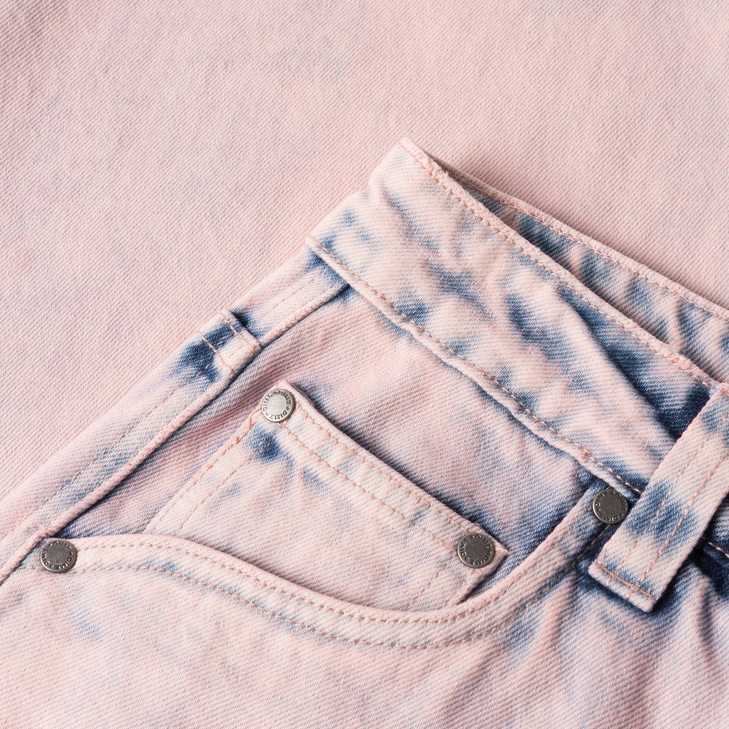 Dime Classic Baggy Denim Pants - Overdyed Pink