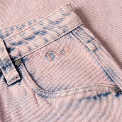 Dime Classic Baggy Denim Pants - Overdyed Pink