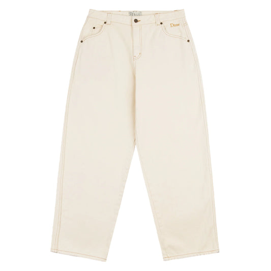 Dime Classic Baggy Denim Pants - Warm White (Dark Stitch)