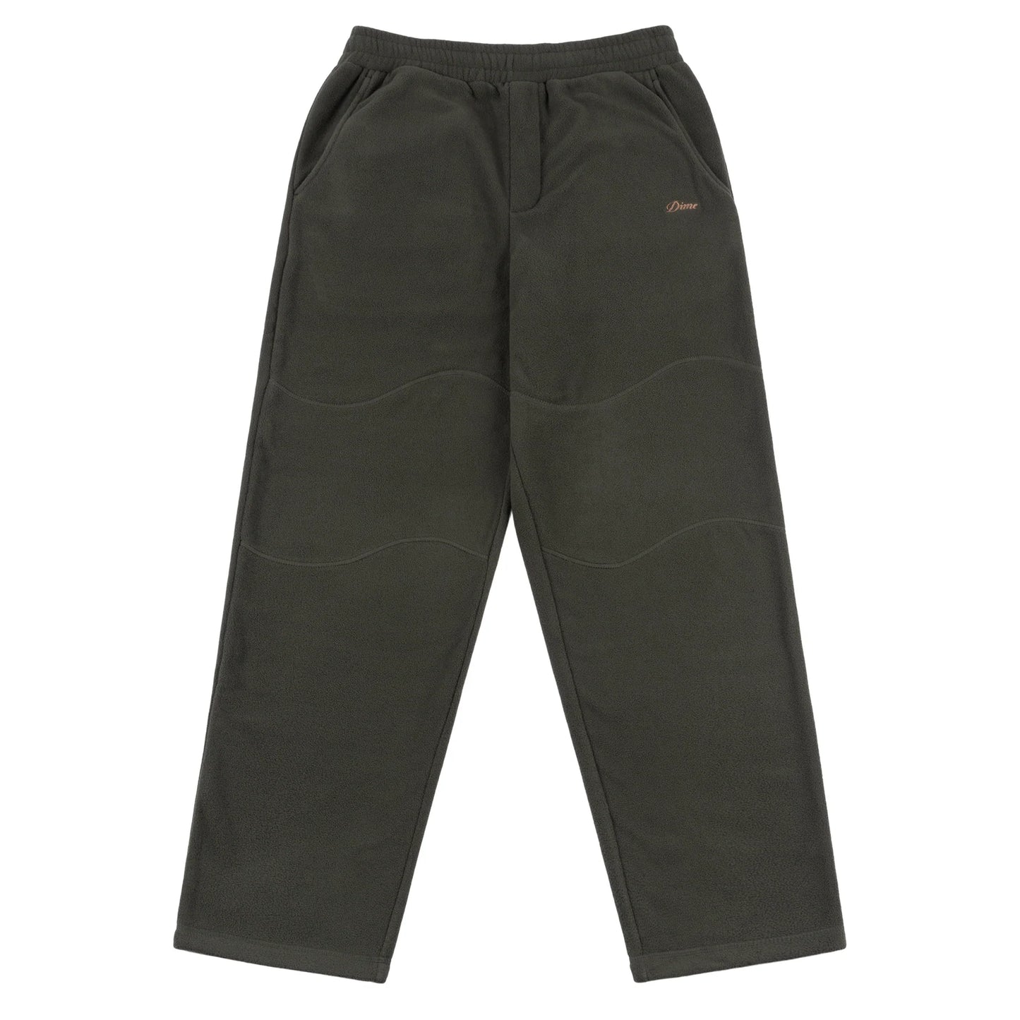 Dime Baggy Polar Fleece Pants - Olive