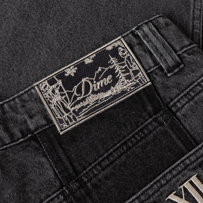 Dime Baggy Denim Pants - Knowtomatic Black