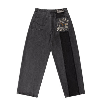 Dime Baggy Denim Pants - Knowtomatic Black