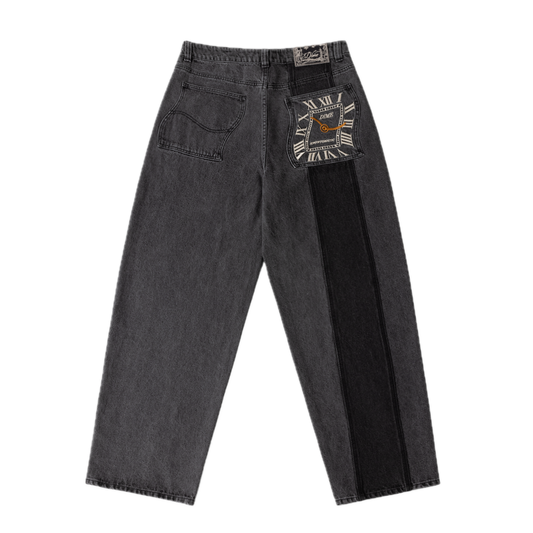 Dime Baggy Denim Pants - Knowtomatic Black