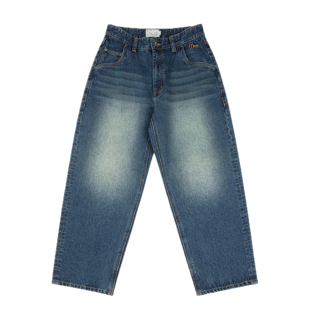 Dime Baggy Denim Pants - Sandblasted Night Indigo