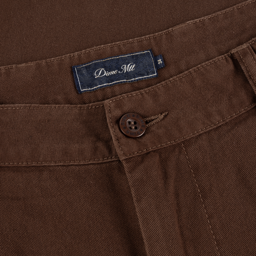 Dime Baggy Chino Pants - Dark Brown