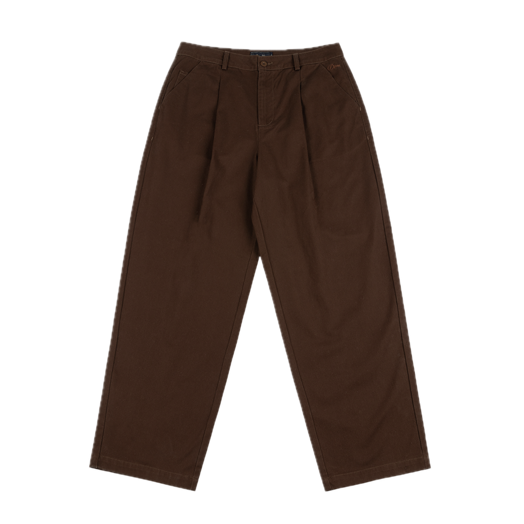 Dime Baggy Chino Pants - Dark Brown