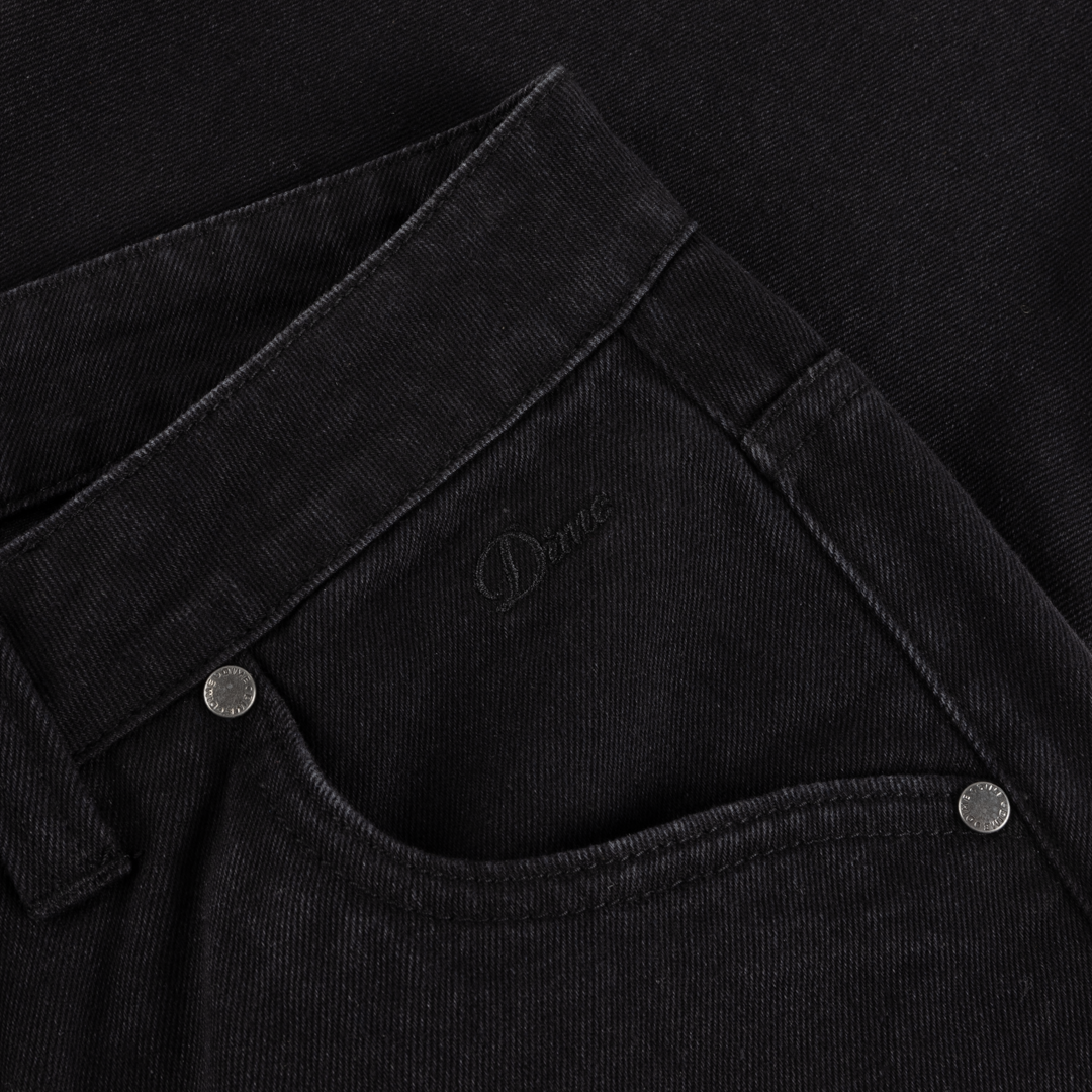 Dime Relaxed Denim Pants - Black