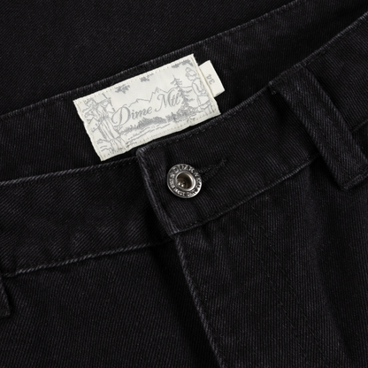 Dime Relaxed Denim Pants - Black