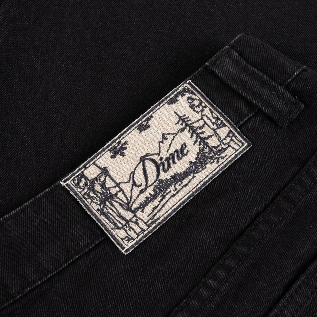 Dime Relaxed Denim Pants - Black