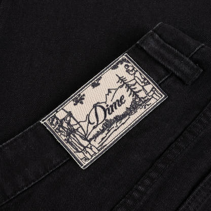 Dime Relaxed Denim Pants - Black