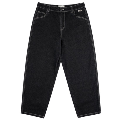 Dime Classic Baggy Denim Pants - Black Washed (Contrast Stitch)