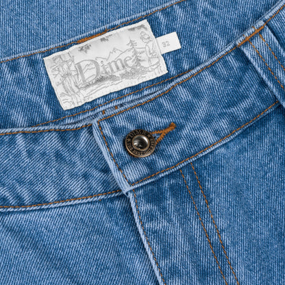 Dime Classic Relaxed Denim Pants - Blue Washed