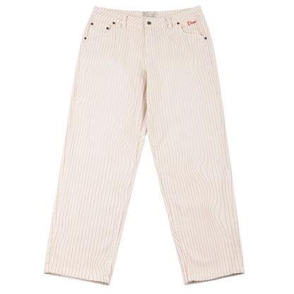 Dime Classic Relaxed Denim Pants - Striped Warm White